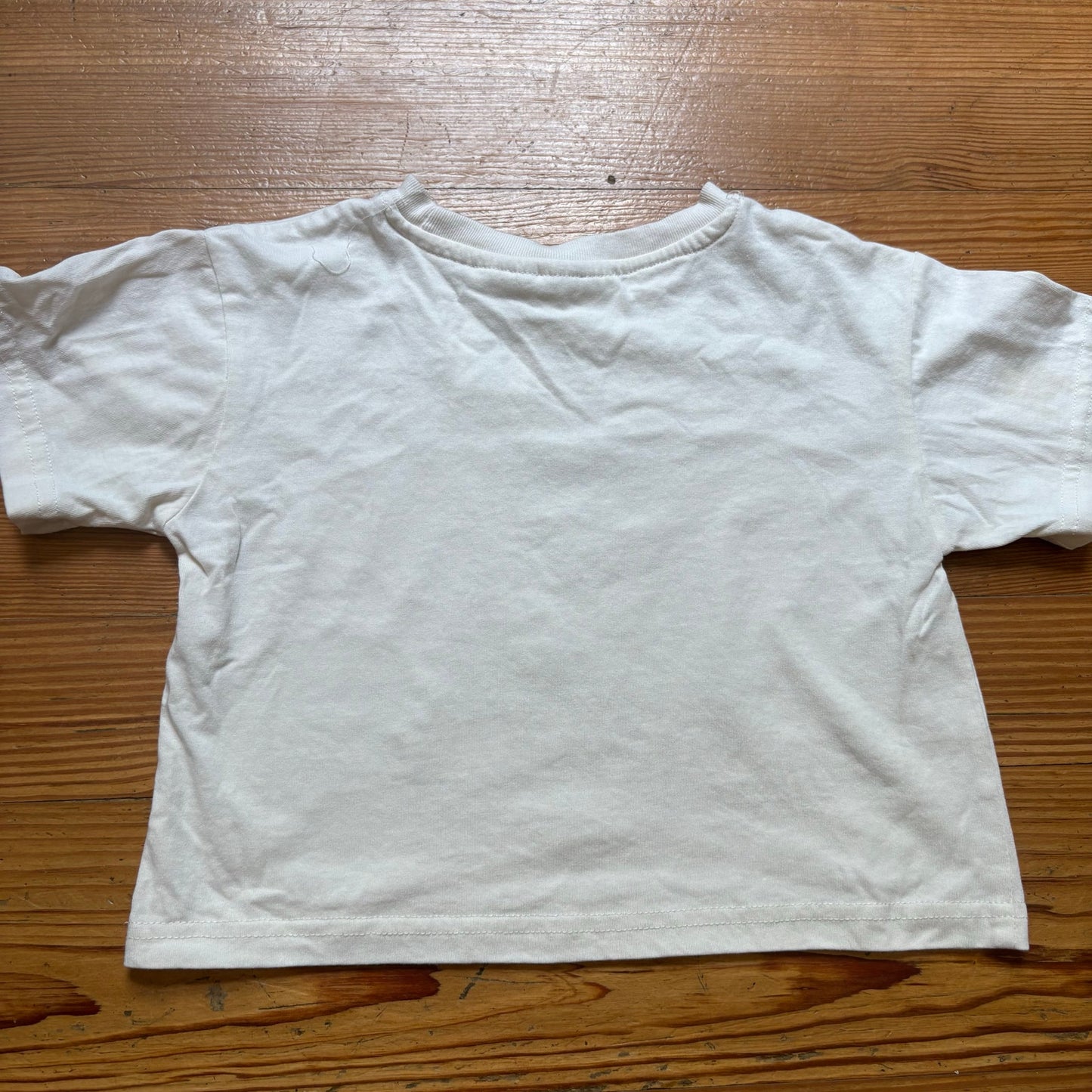 Def Leppard white studded cheetah girls short sleeve cropped shirt SIZE 6