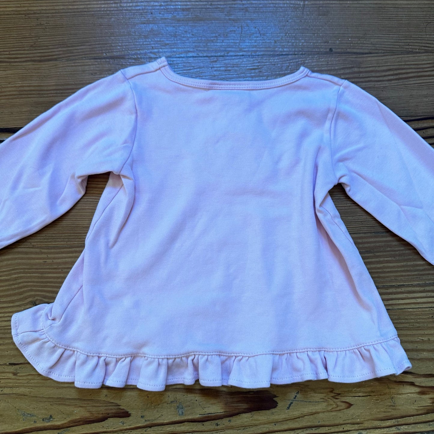 Luigi Kids pink birthday cake ruffle long sleeve shirt SIZE 3T
