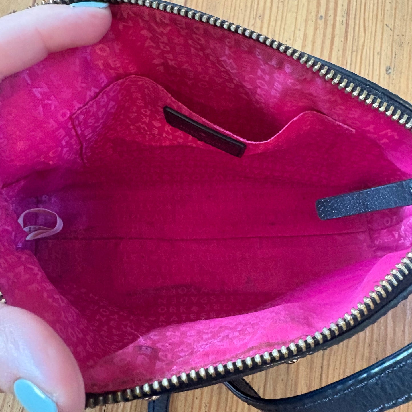 Kate Spade black pebble leather small shoulder bag