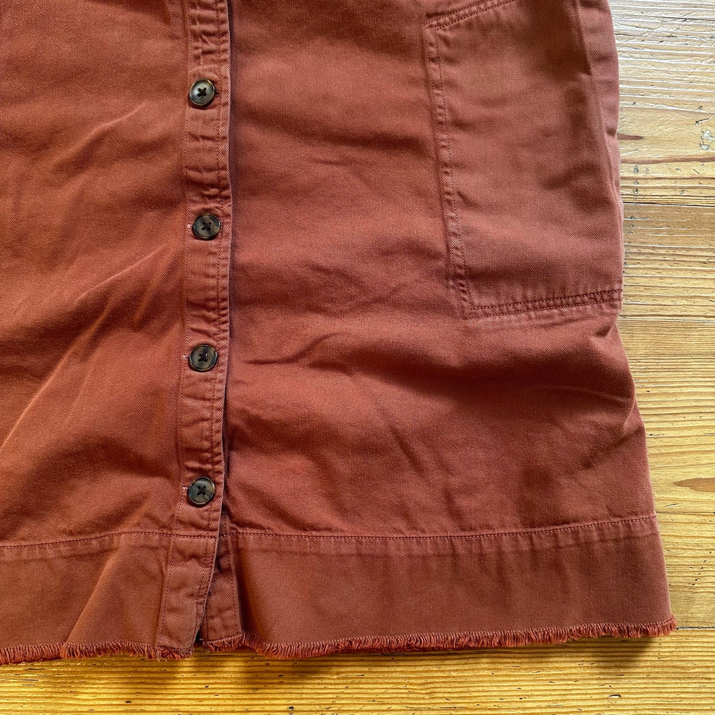 Gap khaki burnt orange button front vest sleeveless dress SIZE M