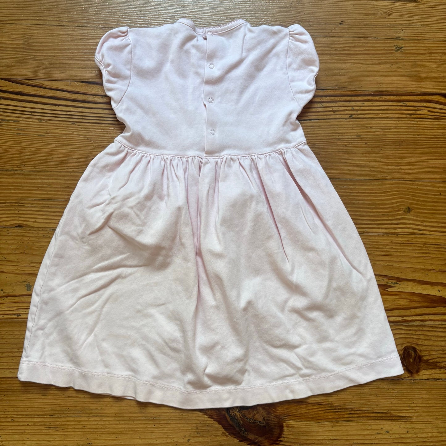 Light pink Noah's Arch embroidered short sleeve pima cotton girls dress SIZE 4