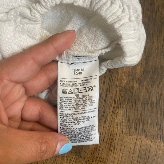 Old Navy x Disney white Mickey embroidered tank bubble SIZE 12-18M