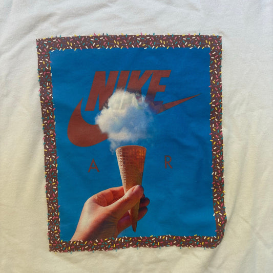 Nike white Nike Air short sleeve sky graphic shirt SIZE S