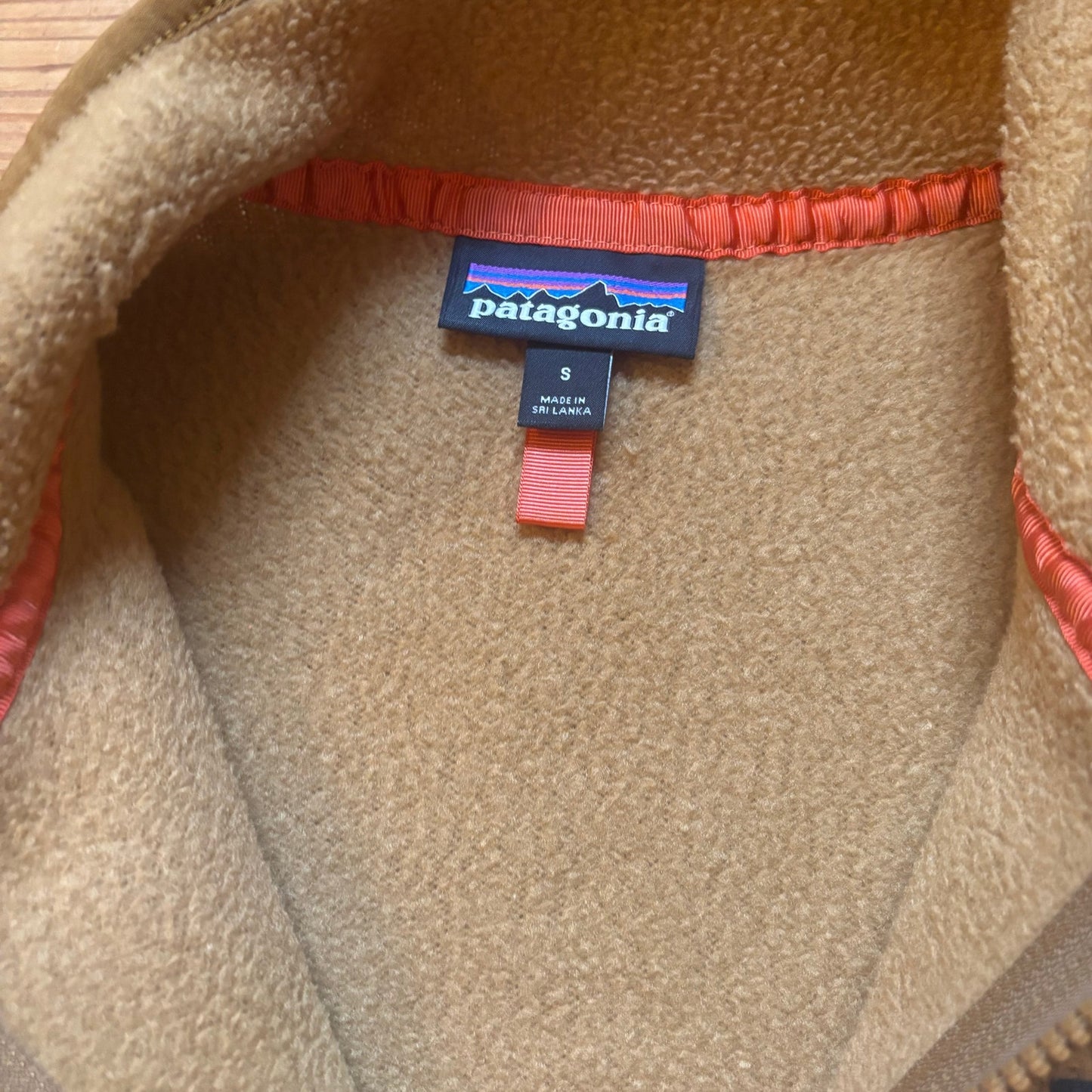 Patagonia retro beige fleece half zip womens sweater SIZE S