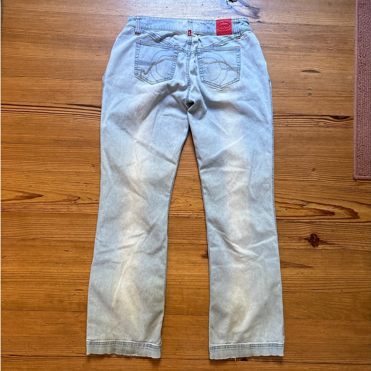 Ecko Red y2k light wash denim low rise straight leg jeans SIZE 13