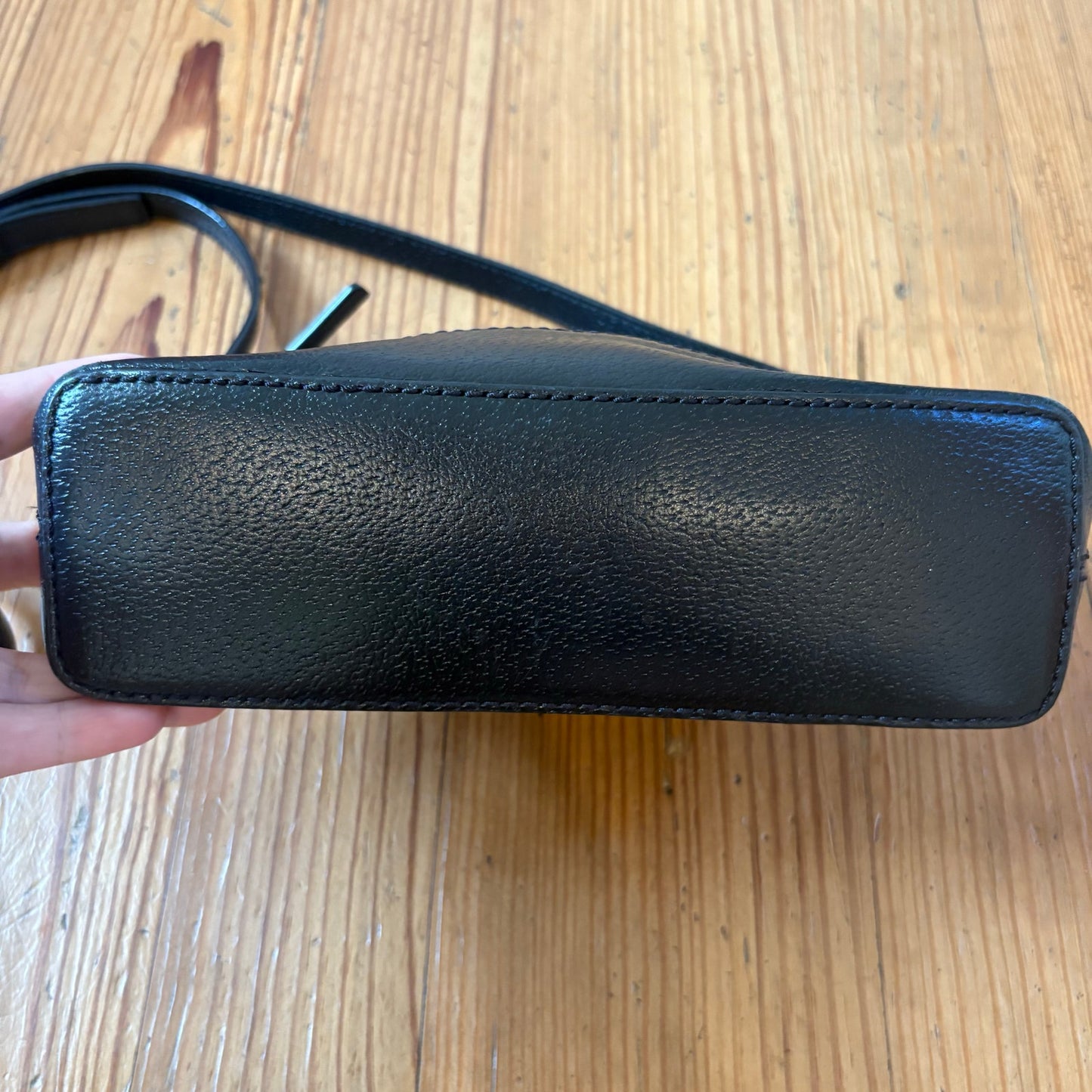 Kate Spade black pebble leather small shoulder bag