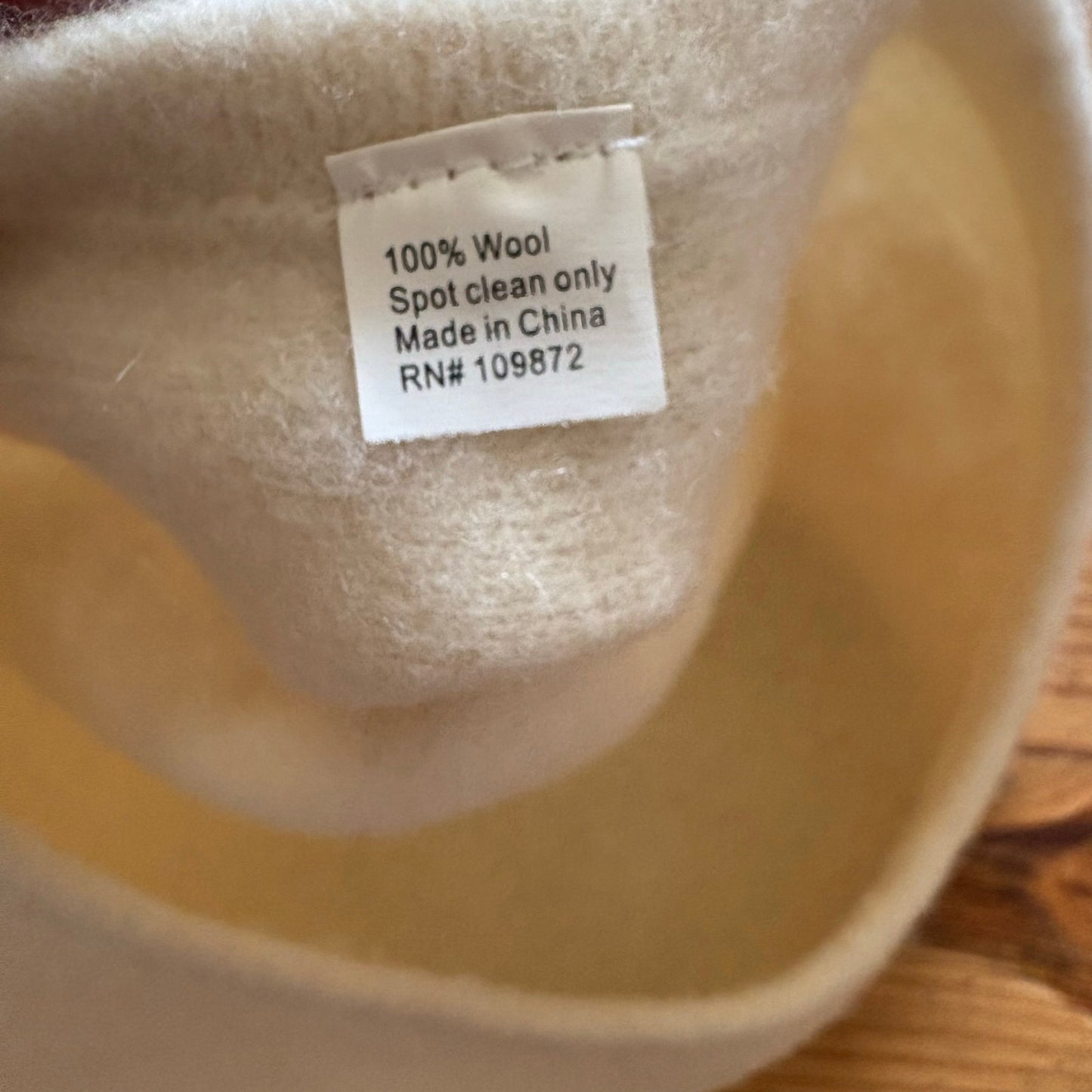 Ivory White French wool beret womens hat SIZE OS