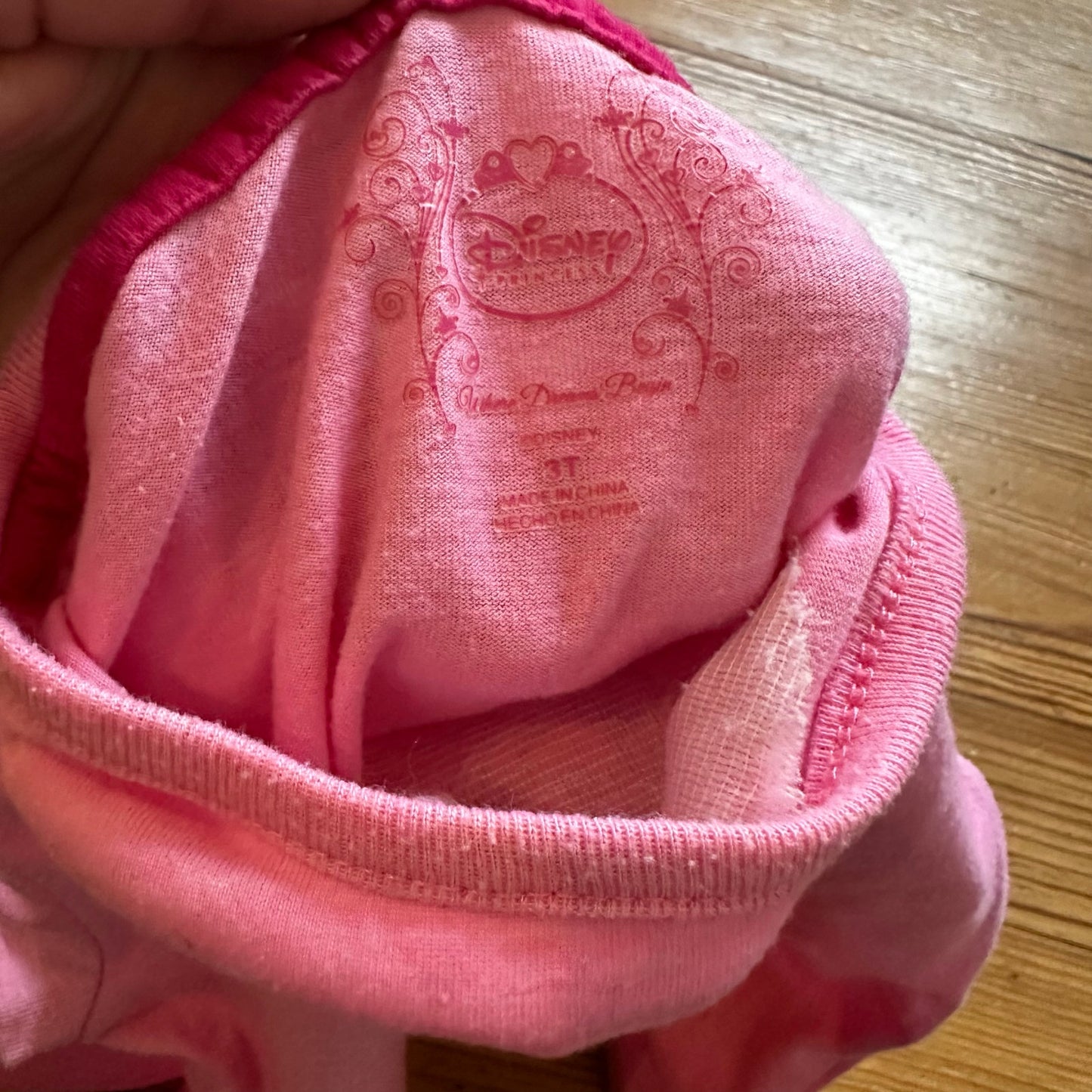 Disney Princess pink long sleeve Beauty and the Beast Belle sequin shirt SIZE 3T