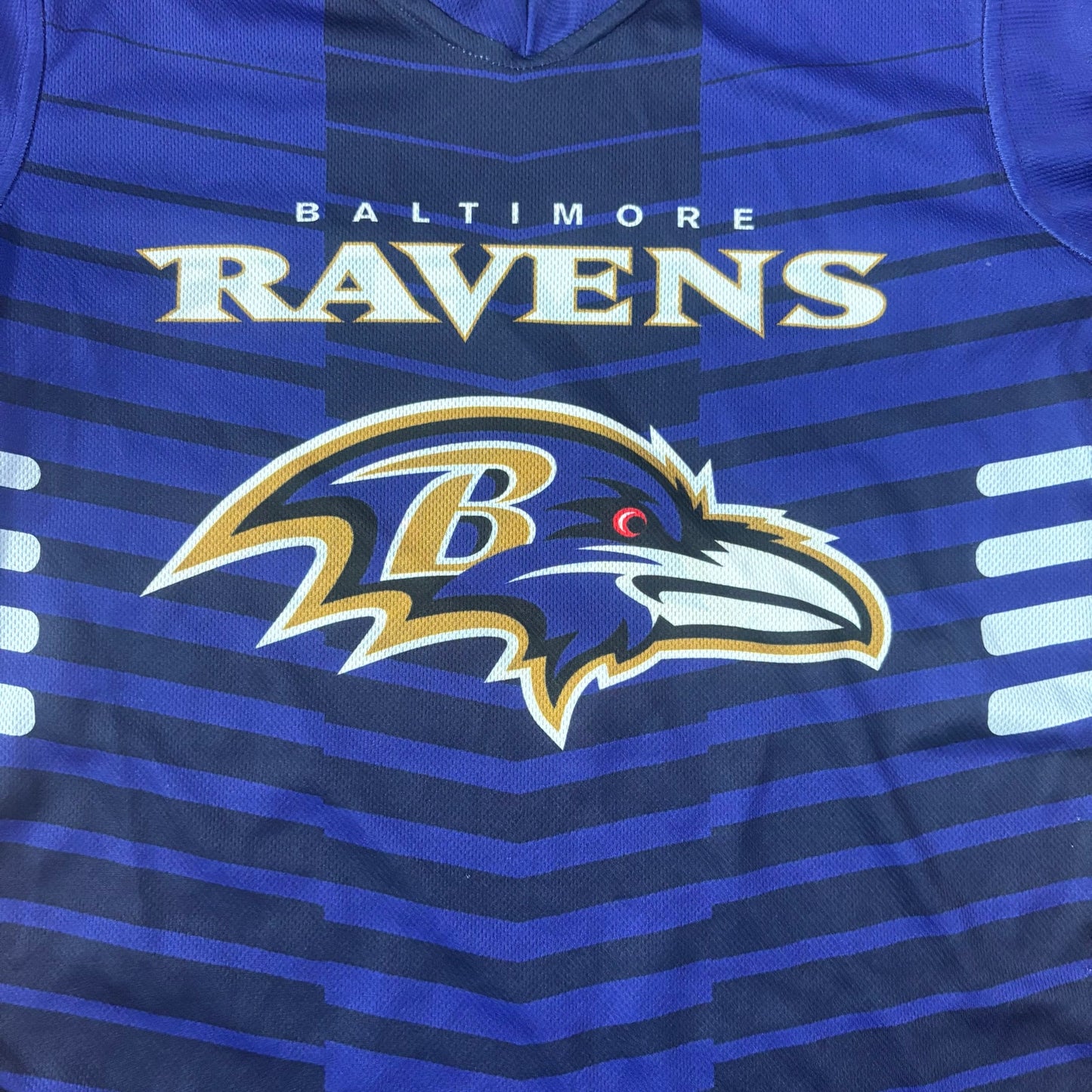 Baltimore Ravens white purple reversible flag football kids jersey SIZE M
