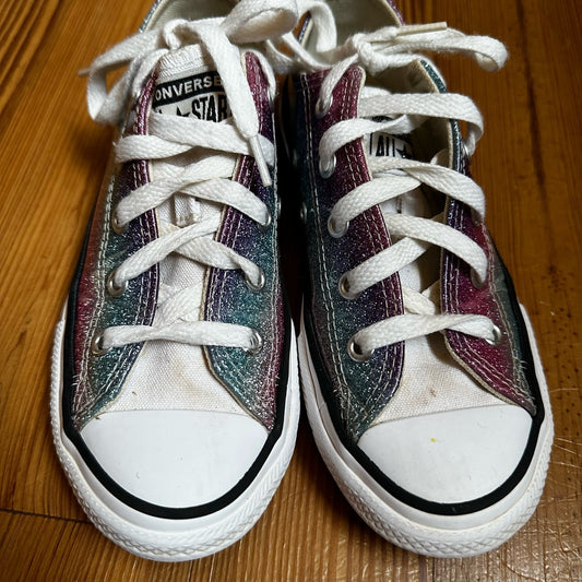 Converse All Star low top multicolor glitter sneakers SIZE 13.5