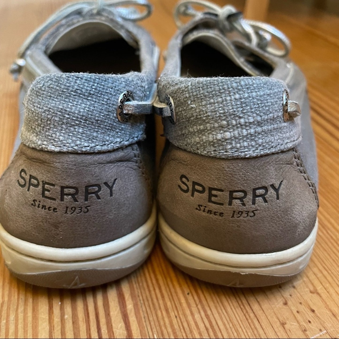 Sperry Top Slider brown gray boat show SIZE 7.5M