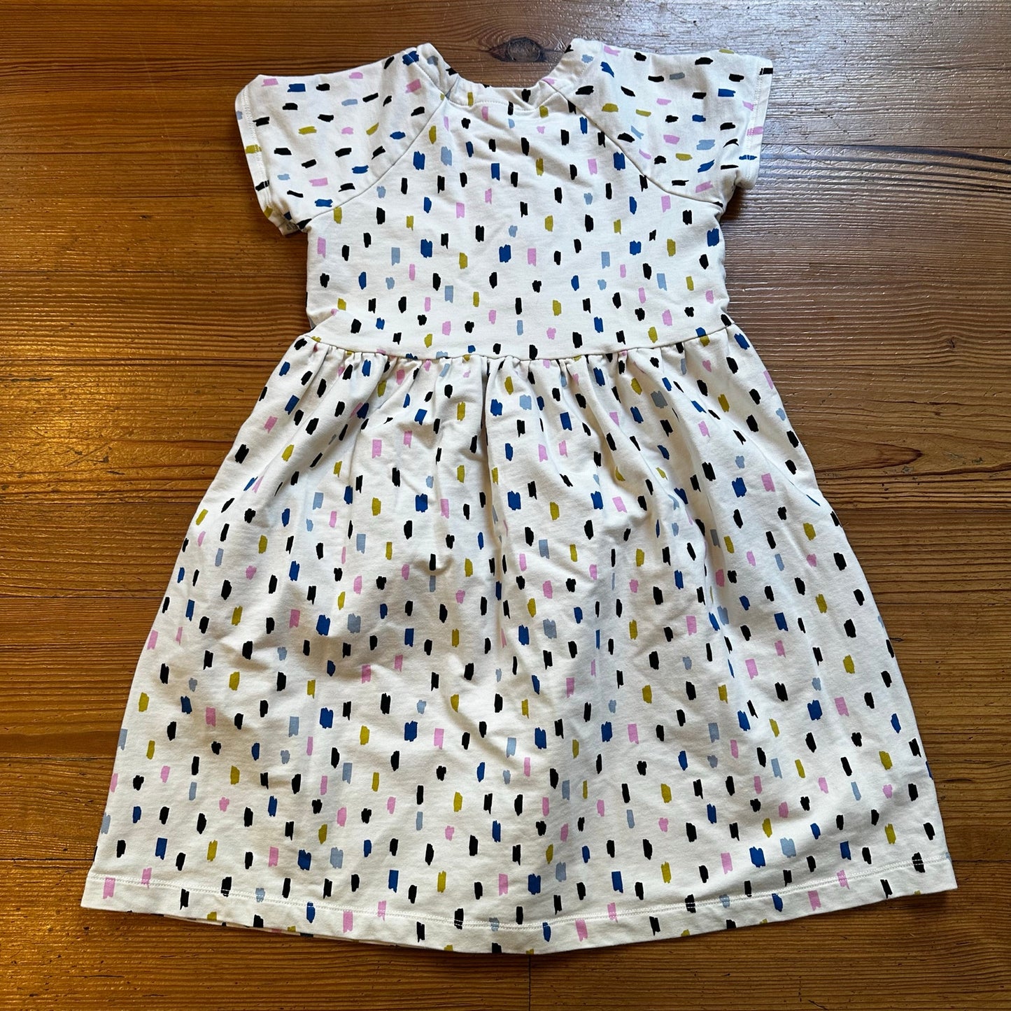 Hanna Andersson white colorful spotted short sleeve dress SIZE 12