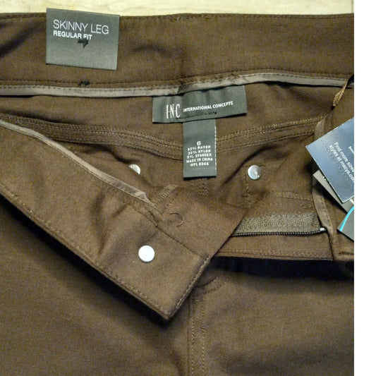 NWT INC International Concepts skinny regular fit stretch trouser pants SIZE 6