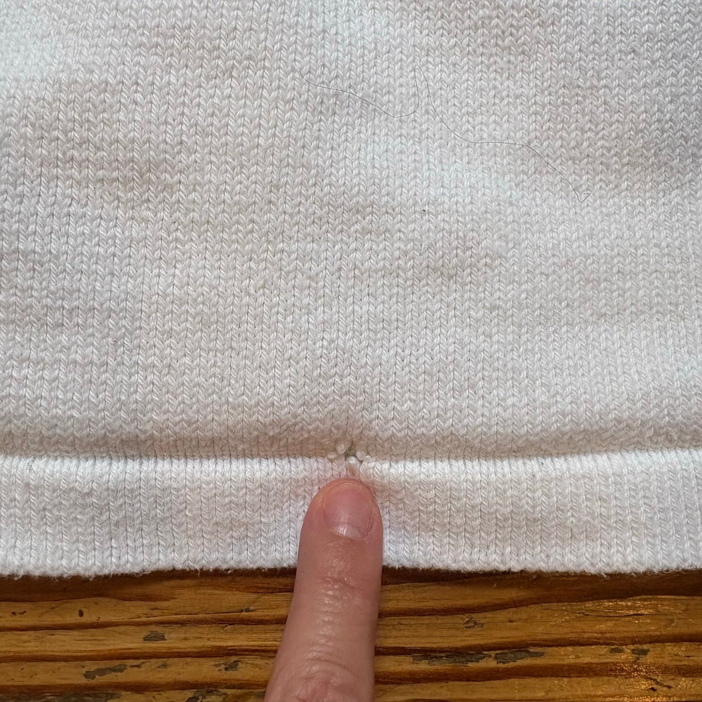 Rags Land vintage white knit pom pom button cardigan sweater SIZE 3