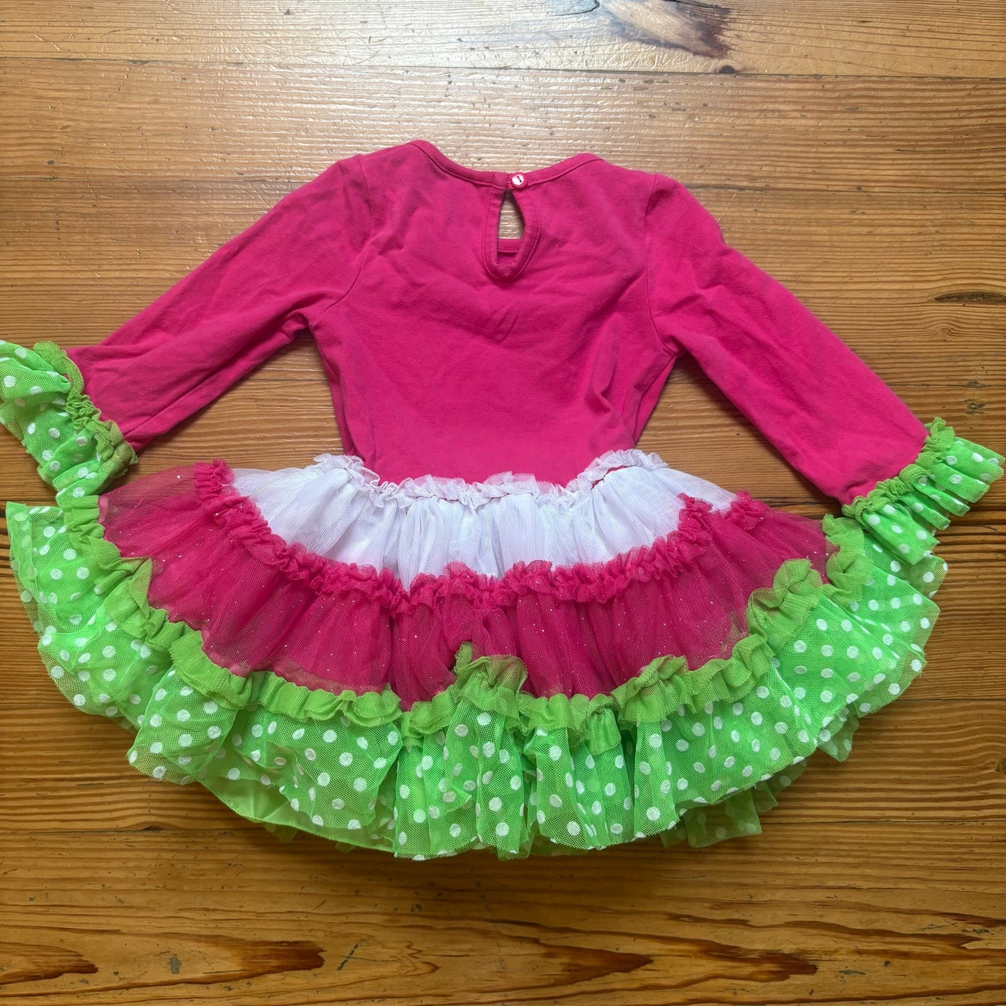 Emily Rose pink snowman winter long sleeve tutu dress SIZE 2T