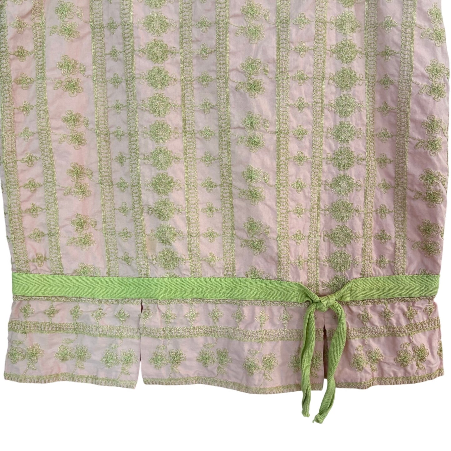 Persaman New York pink green floral threading y2k midi skirt SIZE 4