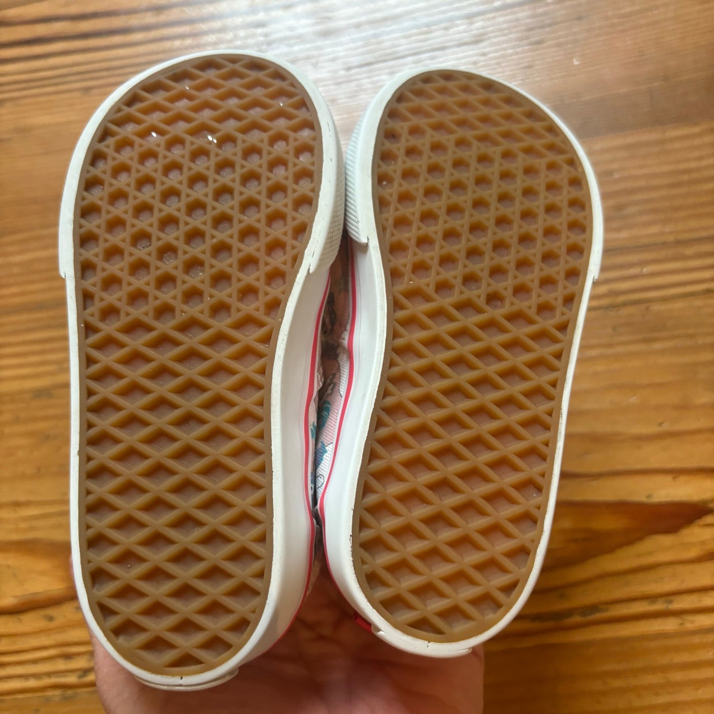 VANS pink unicorn low top slip on velkro toddler sneakers SIZE 7