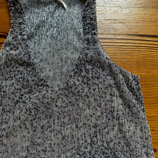 Anthropologie purple silver metallic sleeveless racerback tank SIZE M