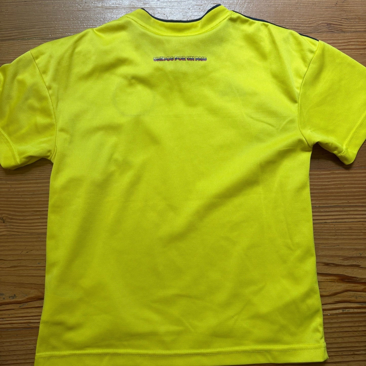 Adidas Columbia National Team yellow short sleeve kids jersey shirt SIZE 8