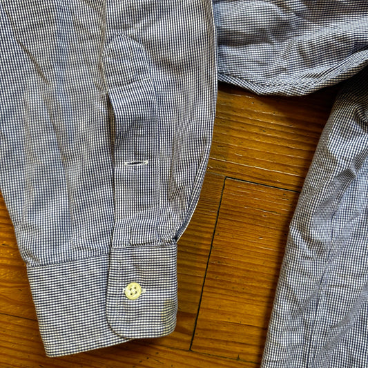 Ralph Lauren blue white checkered long sleeve button up shirt SIZE L