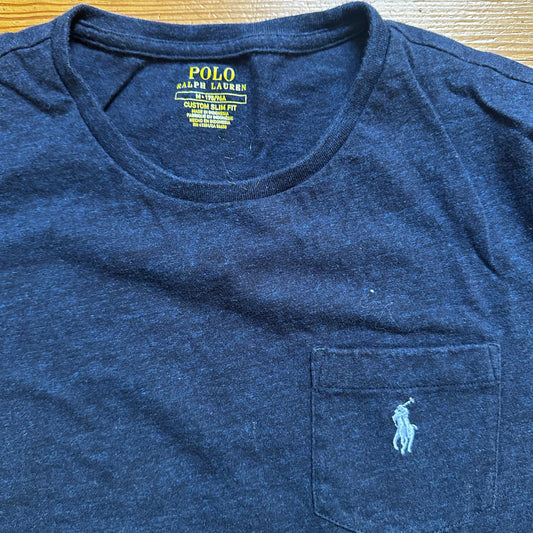 Polo Ralph Lauren blue short sleeve pocket slim fit tshirt SIZE M