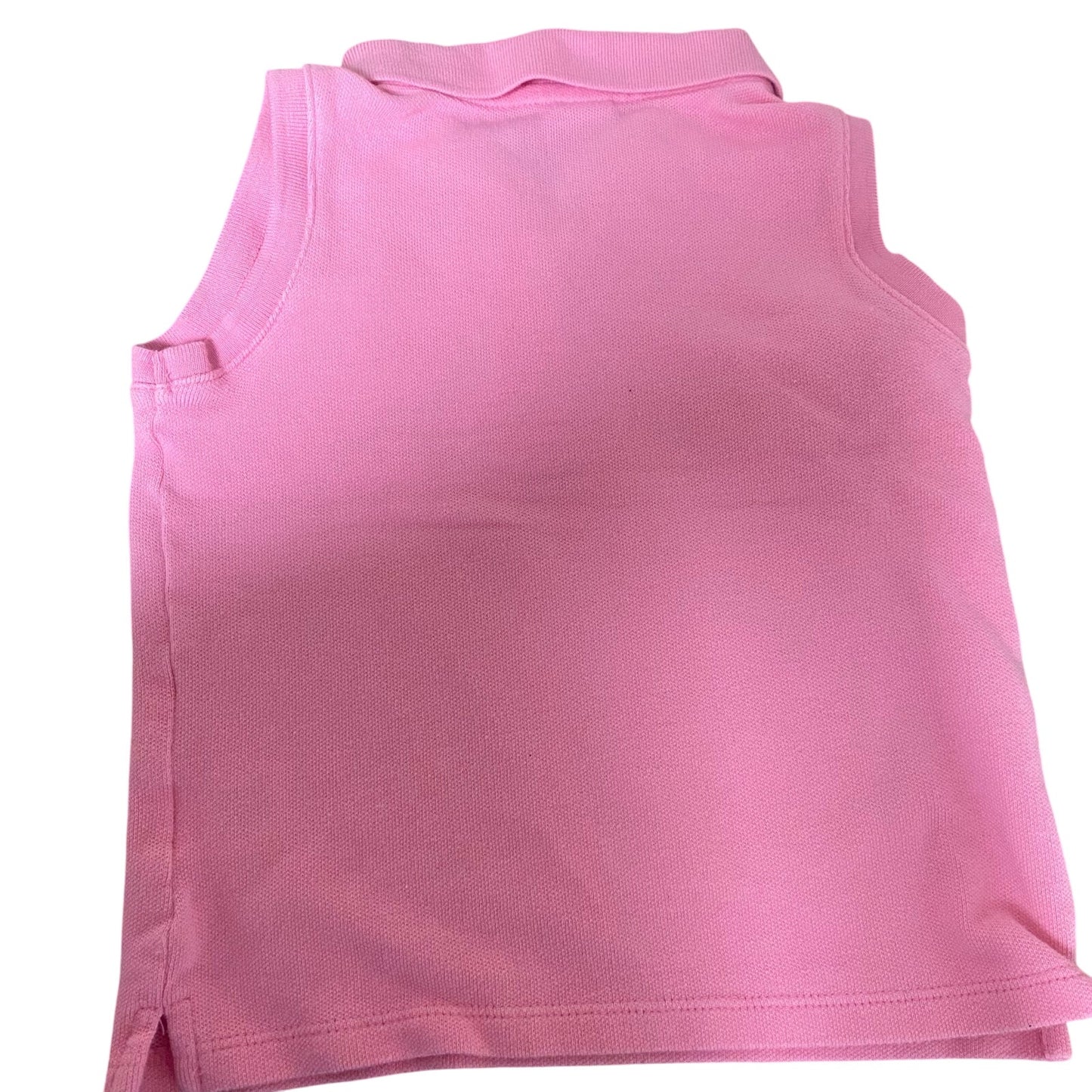 Janie and Jack pink white flower pin tank polo shirt SIZE 4