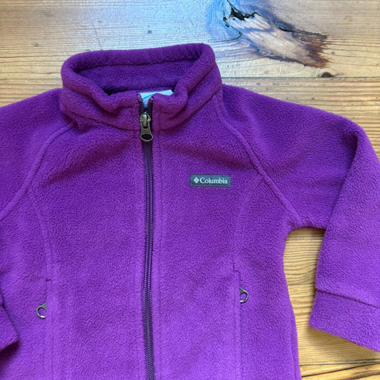 Columbia purple fleece full zip toddler sweater SIZE 2T