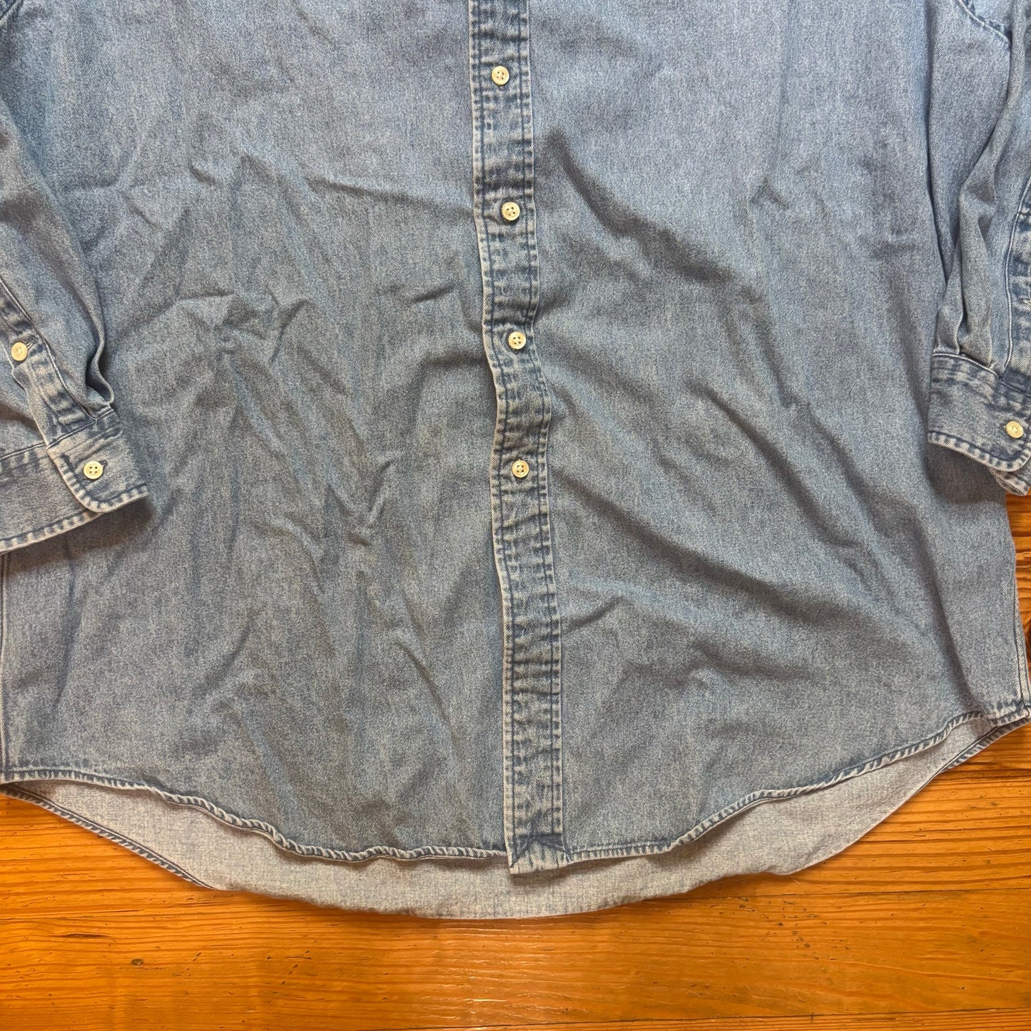 Ralph Lauren Blake blue denim long sleeve button up shirt SIZE XXXL