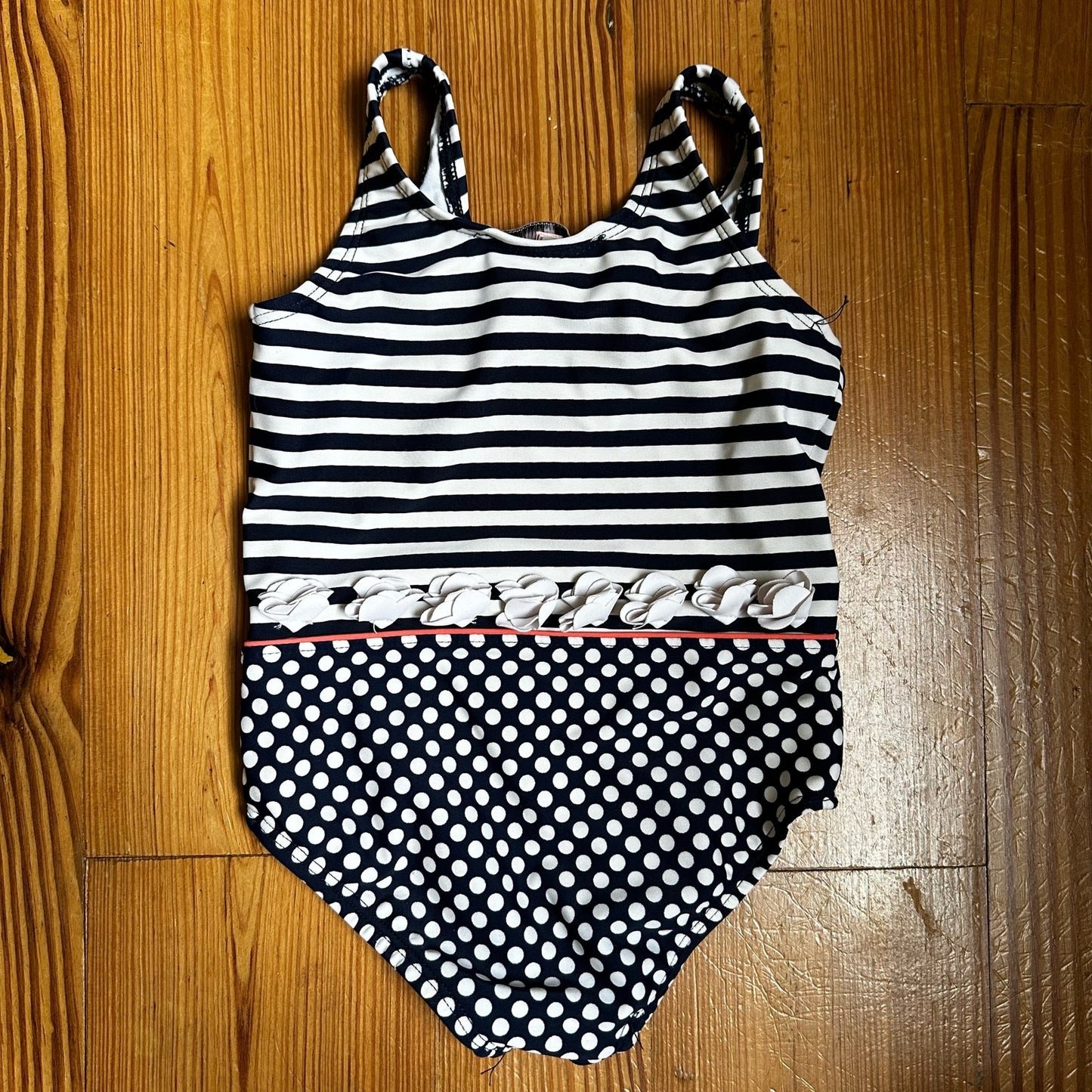 Juicy Couture navy white floral one piece swimsuit SIZE 18/24M