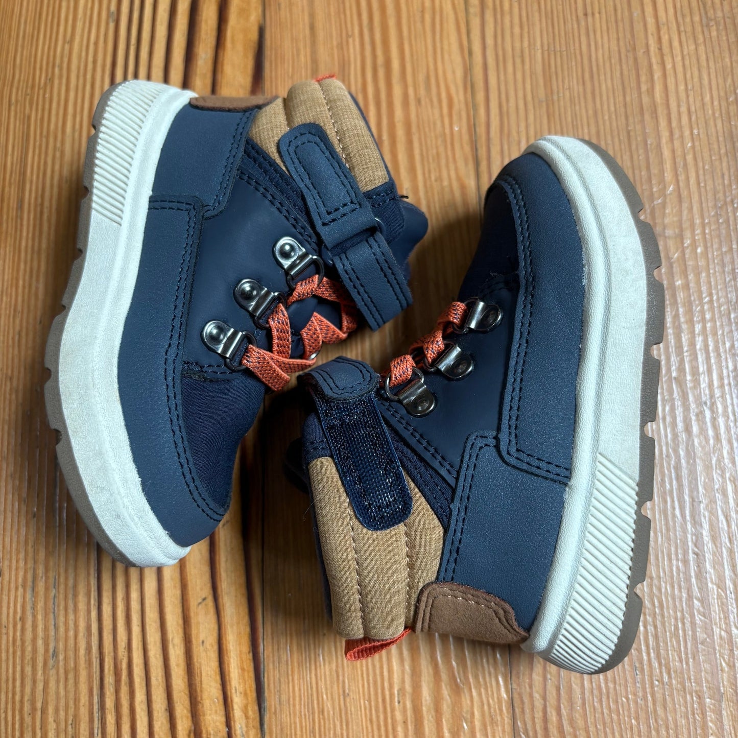 Cat & Jack navy blue slip on high top sneaker boots SIZE 5