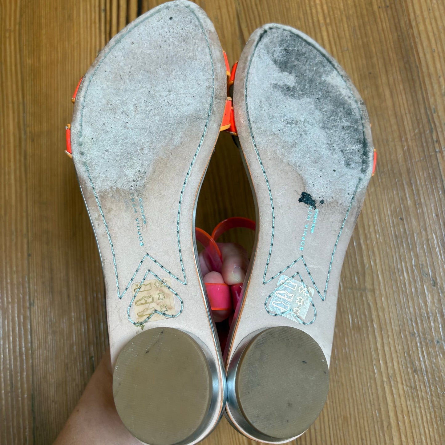 Sofia Webster silver pink Wifey for Lifey heeled sandal SIZE 7