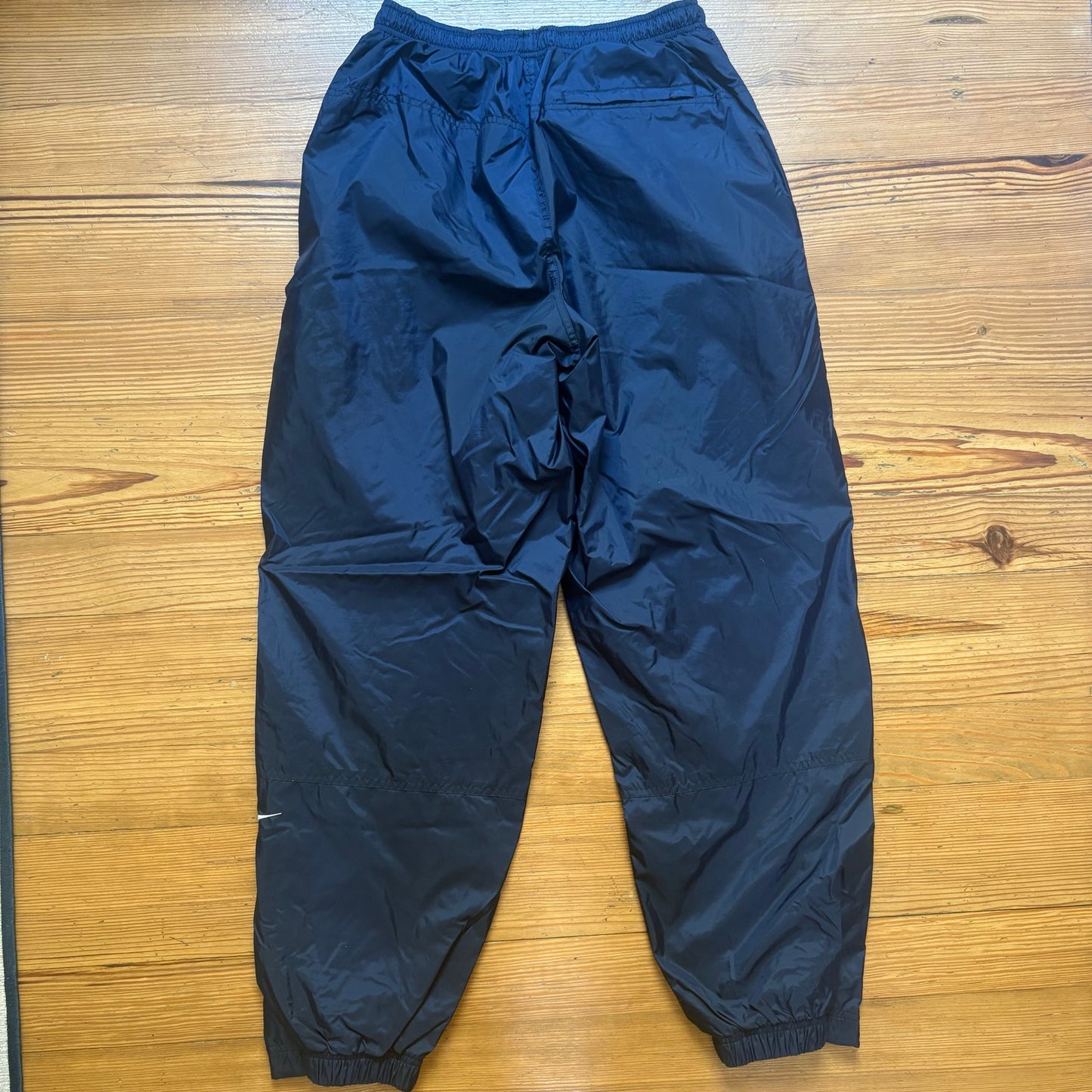 Nike y2k navy elastic waistband parachute windbreaker pants SIZE M