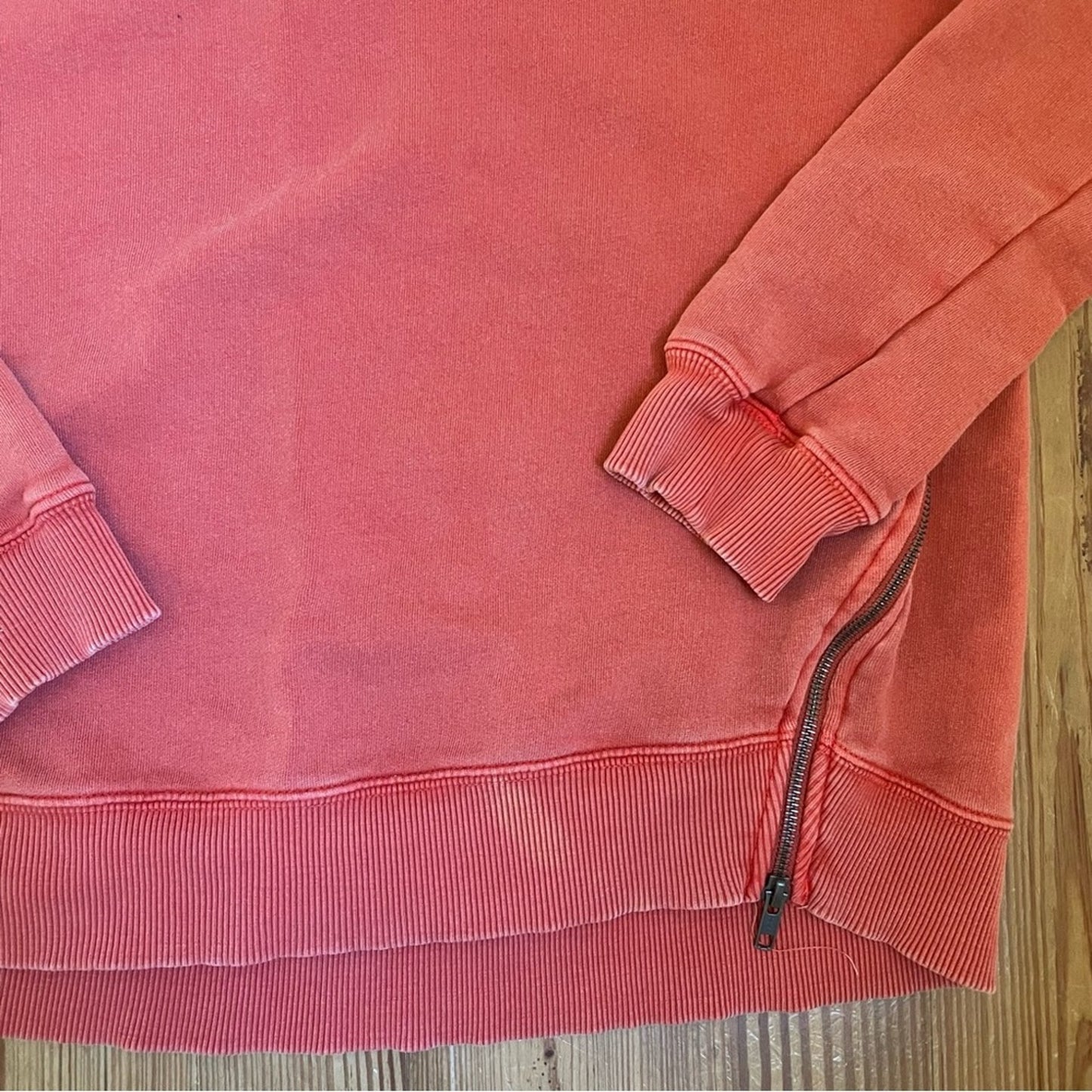 Melrose and Market red crew neck zipper sweater SIZE L