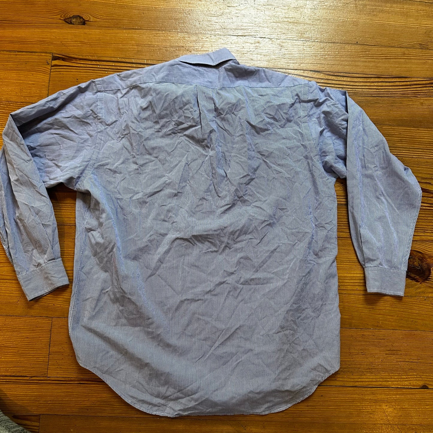 Ralph Lauren blue white checkered long sleeve button up shirt SIZE L
