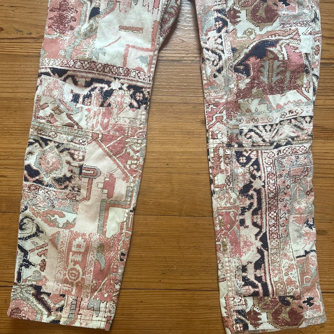 Anthropologie pink beige Wanderer high rise relaxed straight leg jeans SIZE 28
