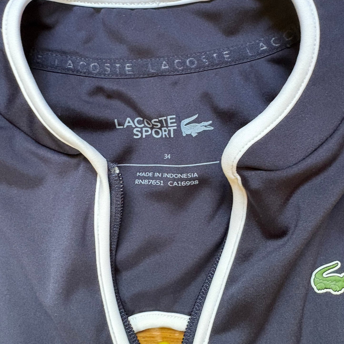 Lacoste Sport navy white color block sleeveless athletic dress SIZE 2