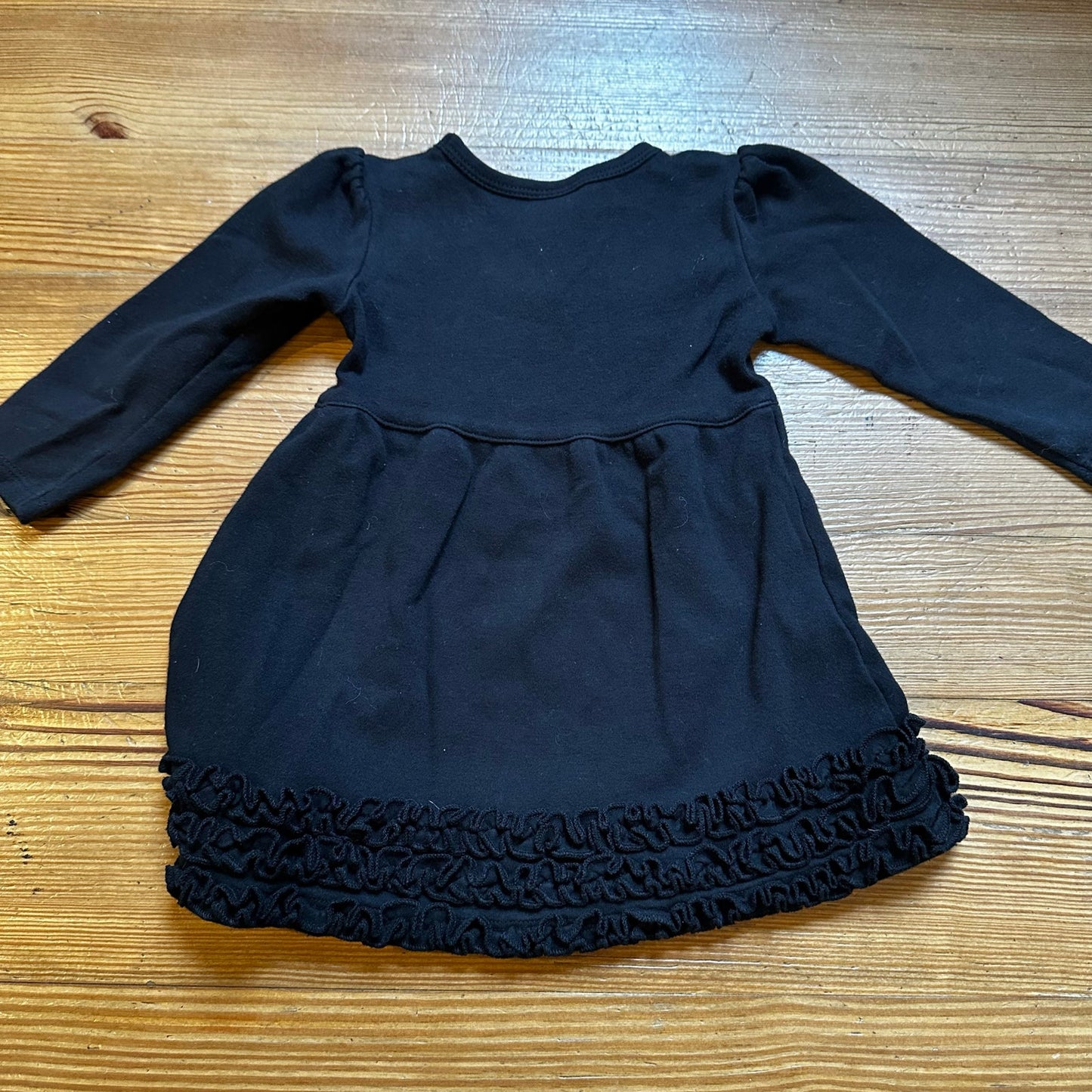 Blanks Boutique black ruffle pumpkin embroidered dress SIZE 18M