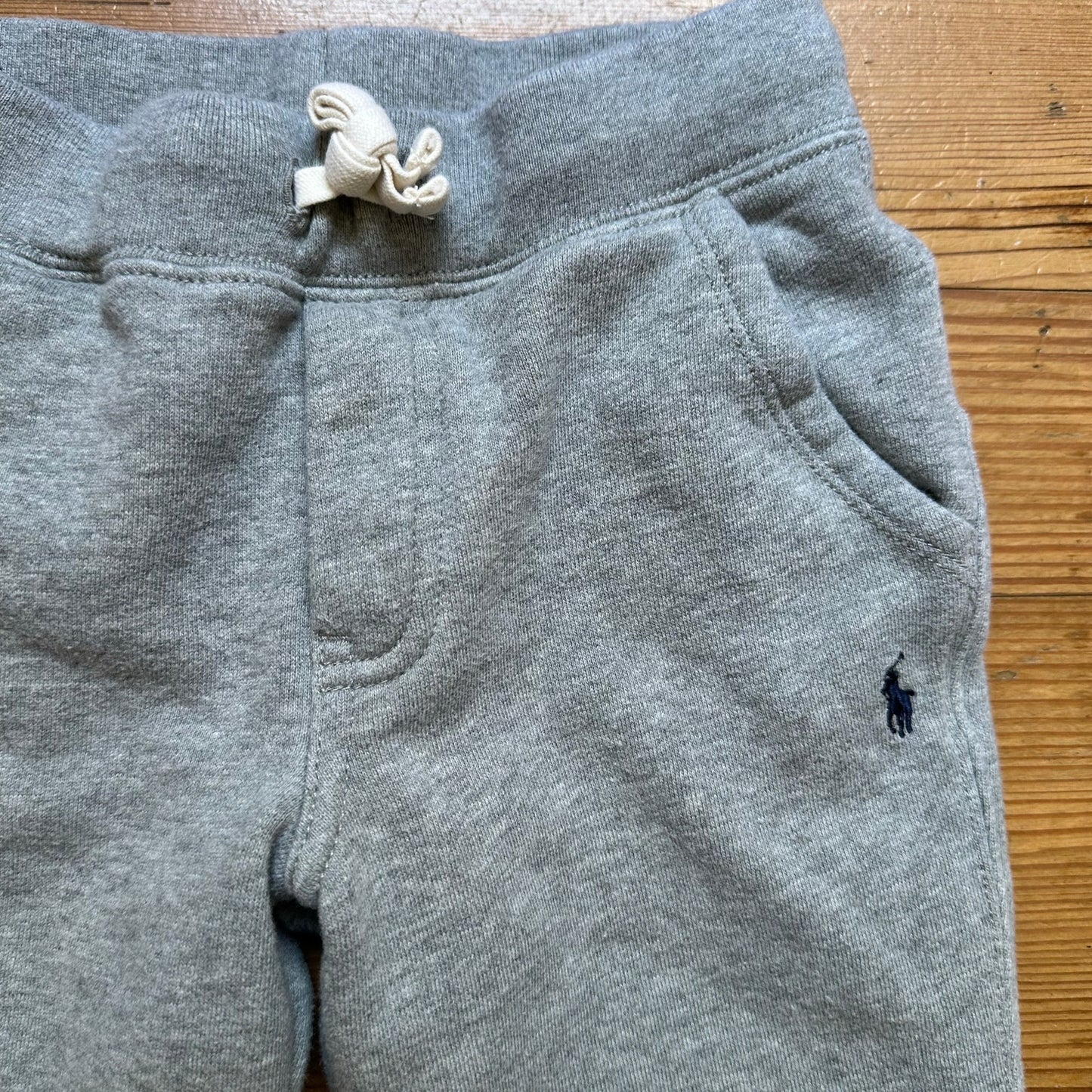 Polo Ralph Lauren gray navy pony elastic waistband sweatpants SIZE 5