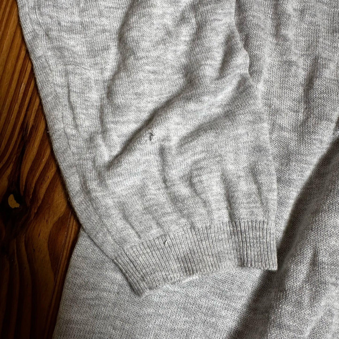 Acne gray crew neck open back knit tunic top SIZE XS