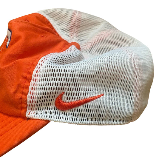 Nike Clemson Tigers orange white adjustable dri fit baseball hat