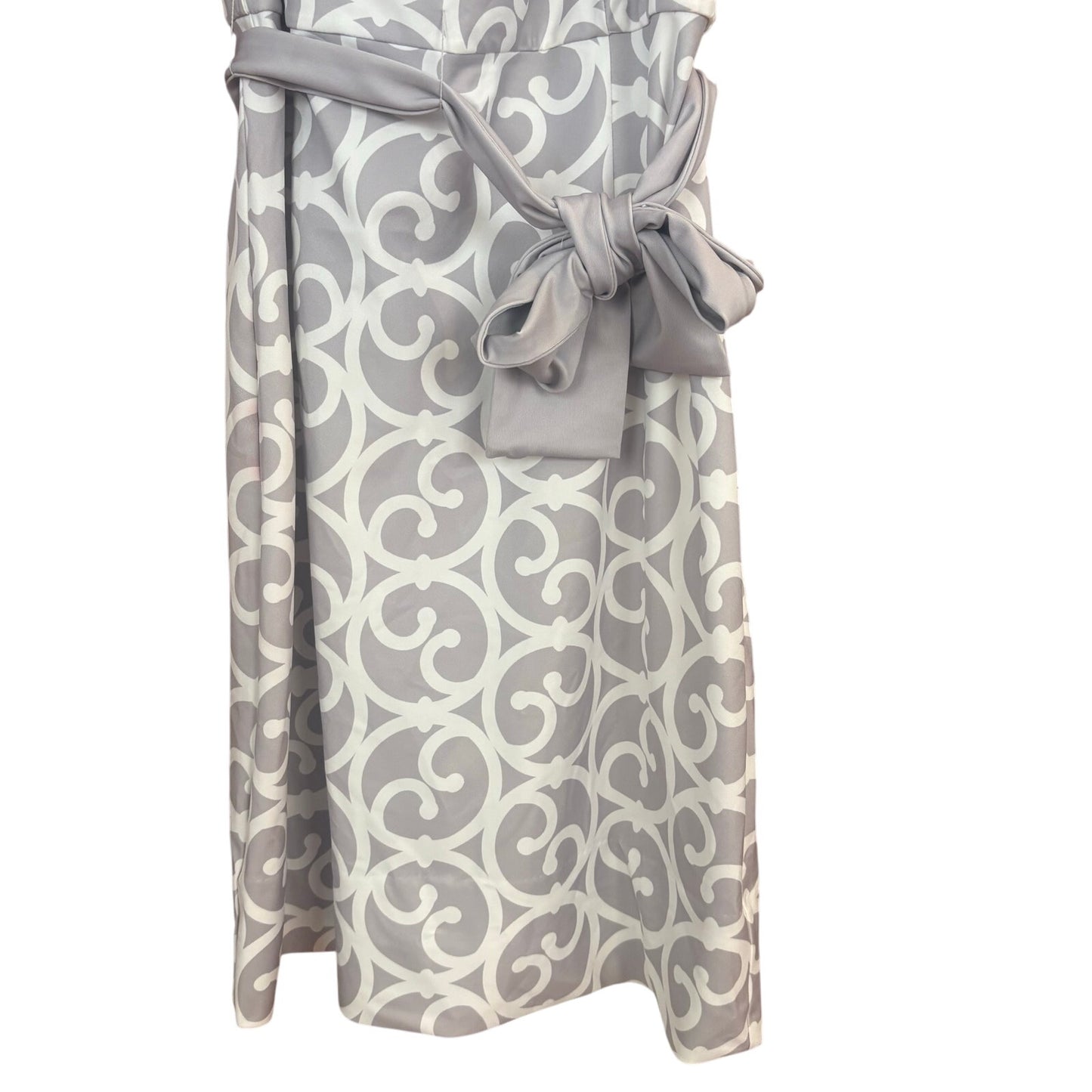 NWT Gretchen Scott Heavens Gate gray white off shoulder dress SIZE XL