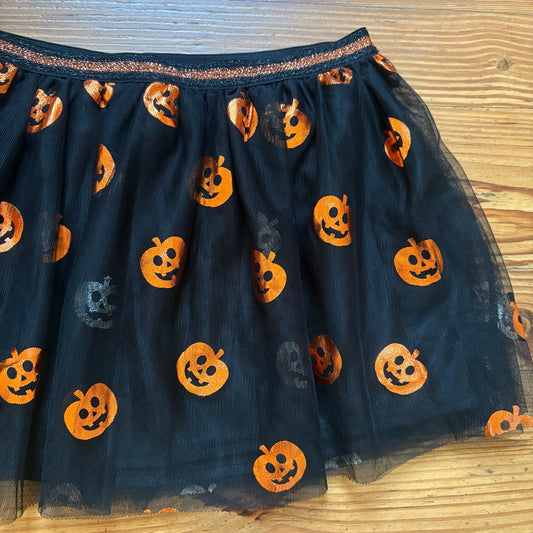 Celebrate black tulle orange pumpkin elastic waistband tutu girls skirt SIZE L