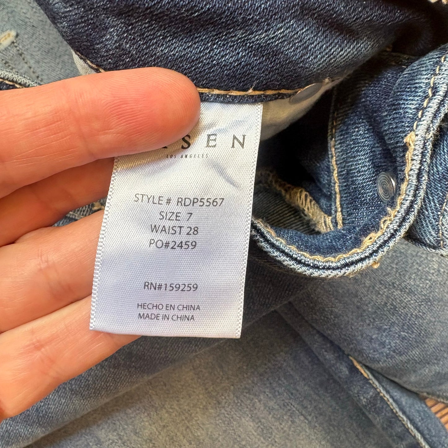 Risen dark wash high rise slim straight jeans SIZE 28