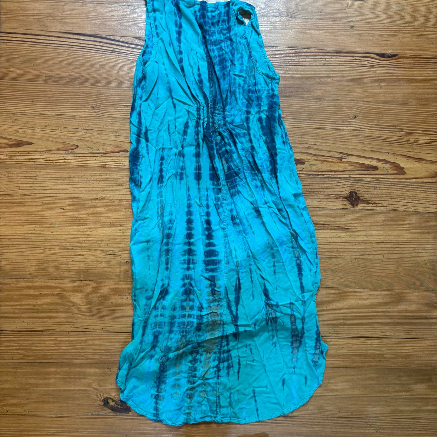 Soft Surroundings blue tie dyed sleeveless midi dress SIZE M
