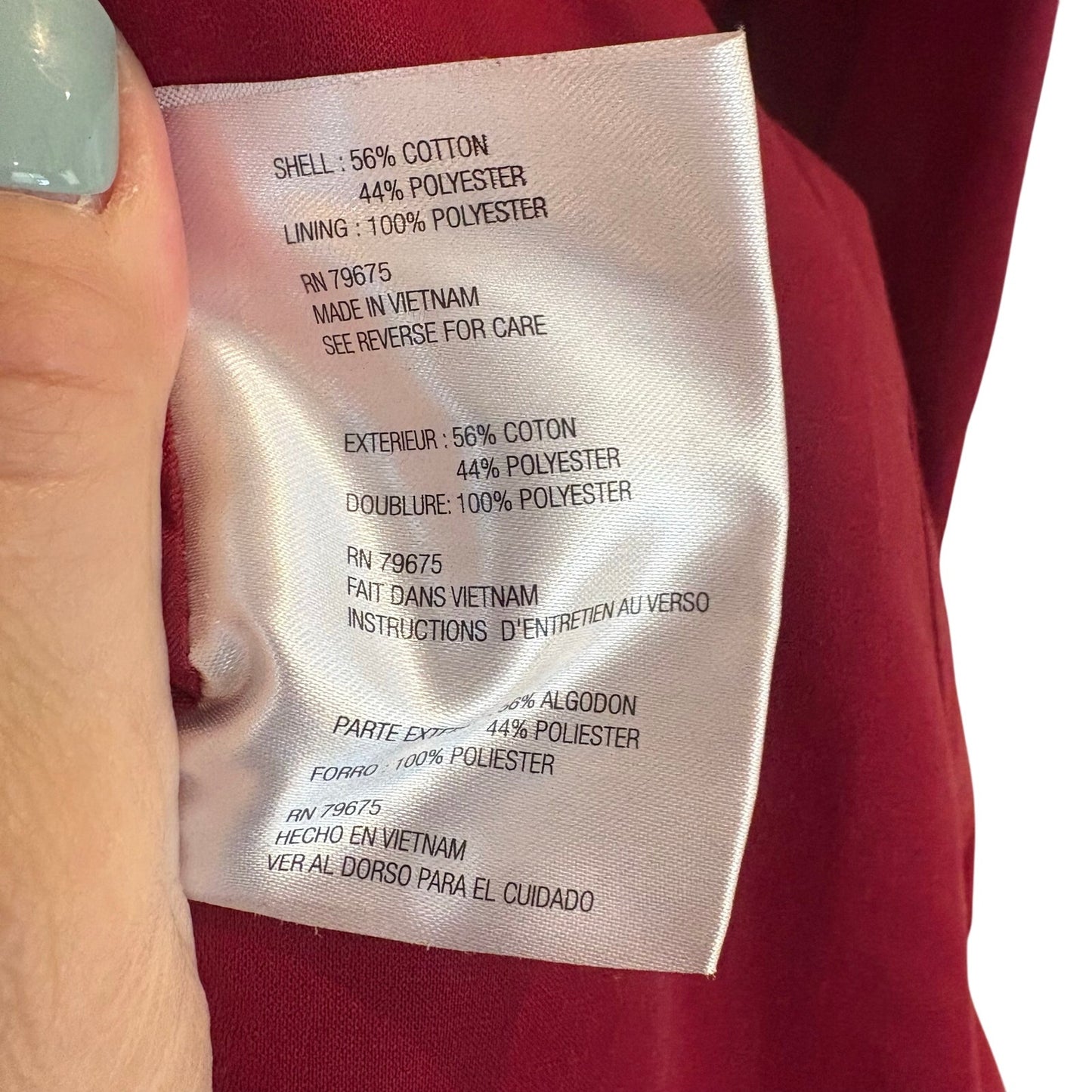 Michael Kors dark red hooded belted womens trench coat SIZE S