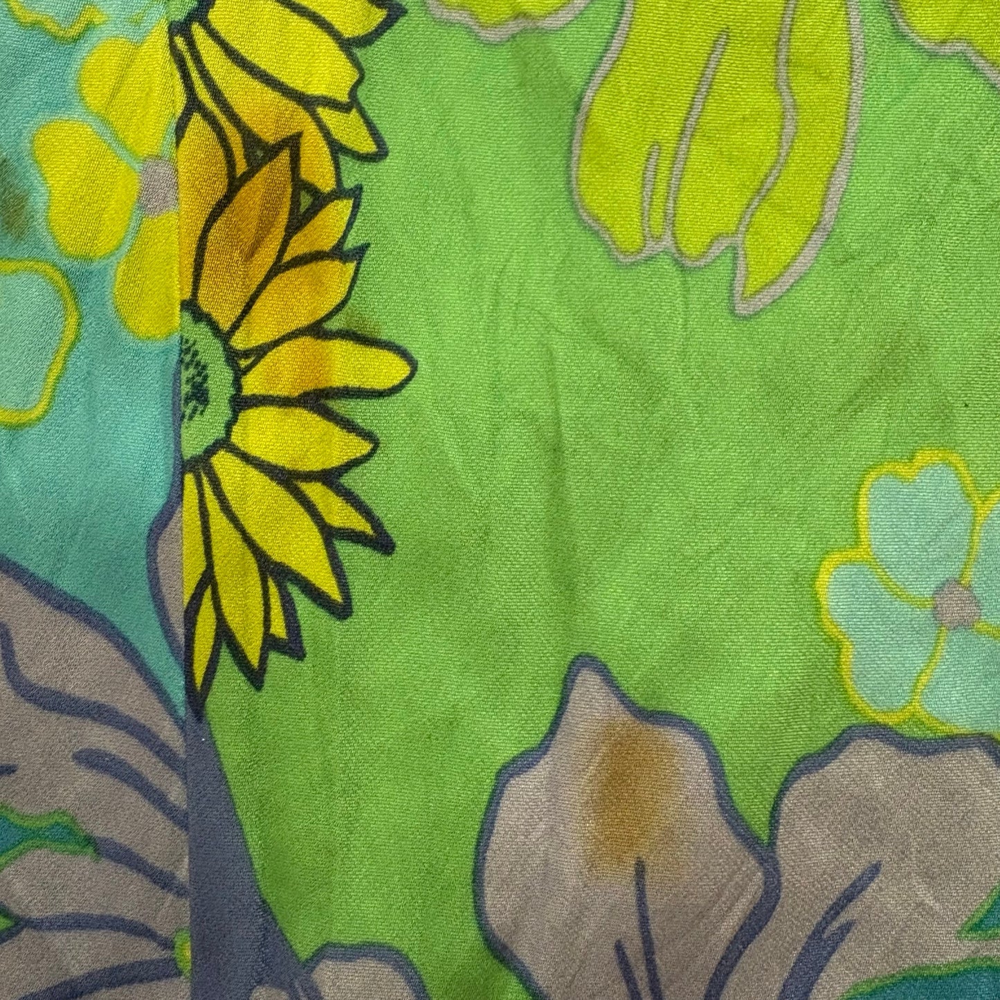 Jones New York y2k green blue floral halter silk midi dress SIZE 14