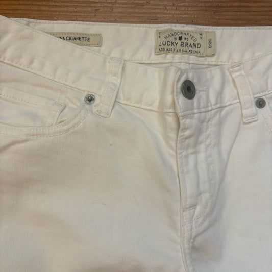 Lucky Brand white Sienna Cigarette skinny mid rise jeans SIZE 0