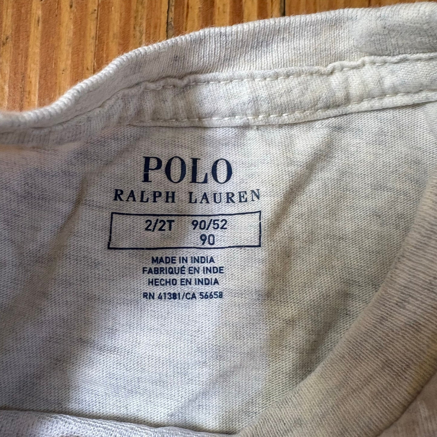 Polo Ralph Lauren gray cotton POLO floral short sleeve toddler shirt SIZE 2T