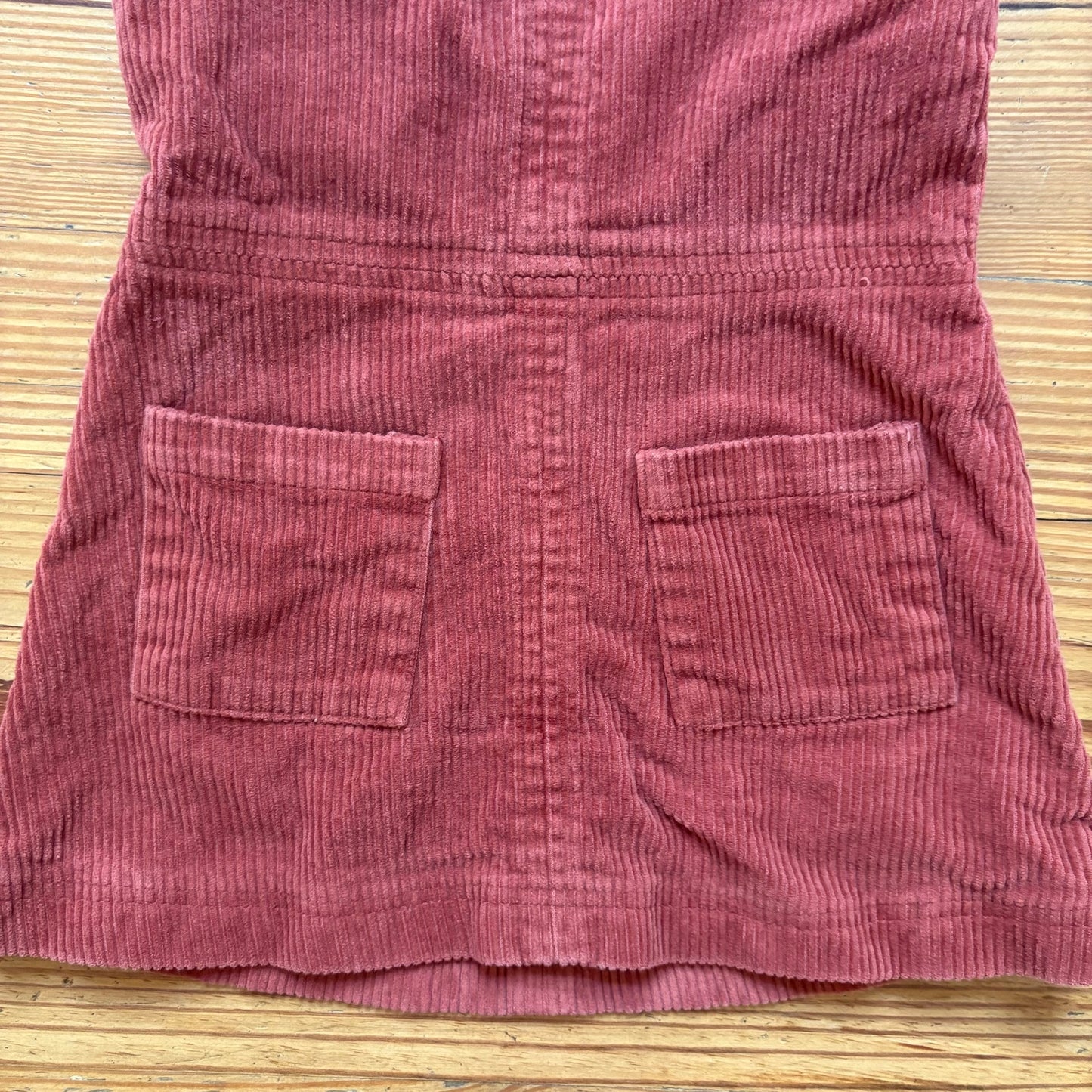 GB Girls brown corduroy sleeveless pocket front toddler dress SIZE 2T