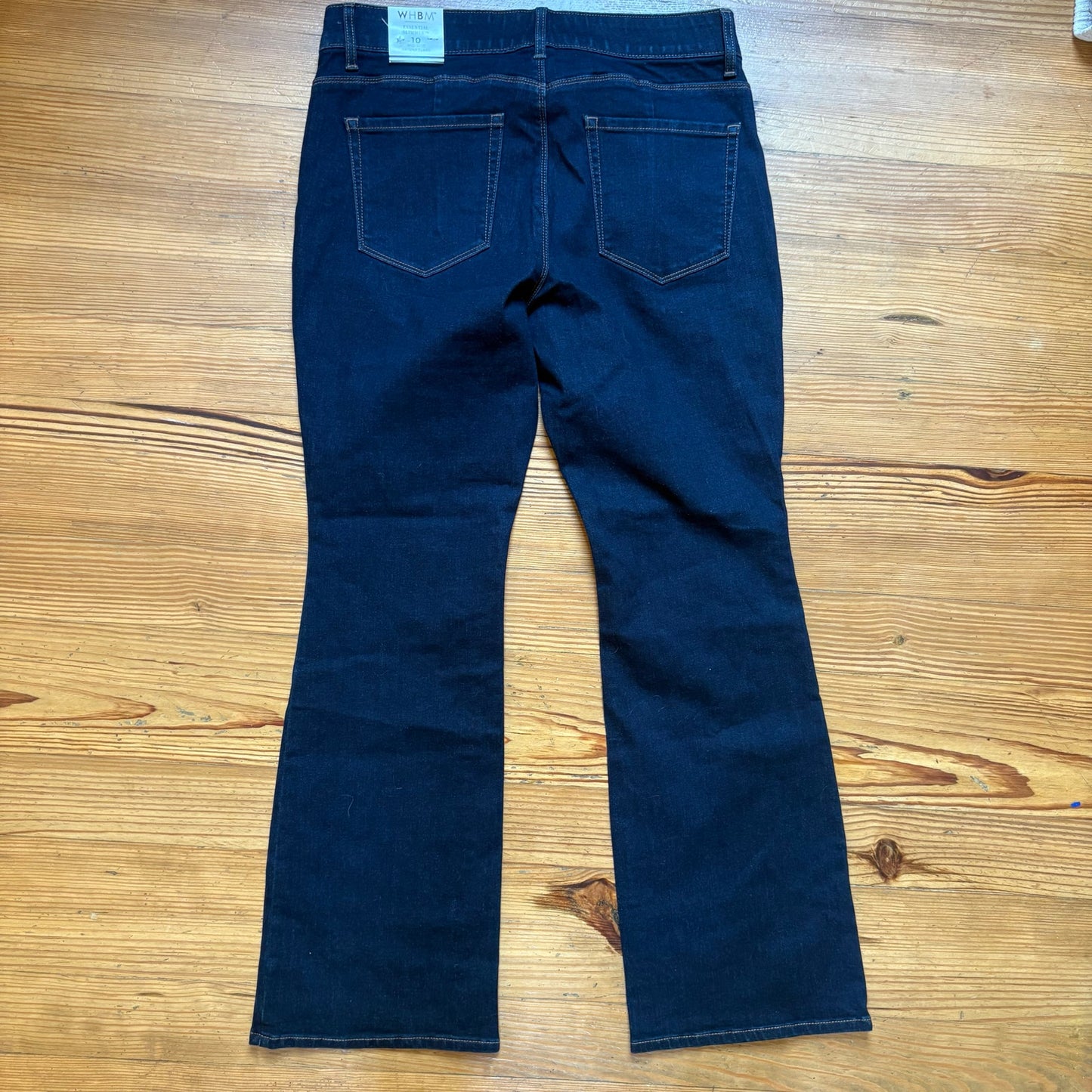 NWT White House Black Market dark wash mid rise skinny flare SIZE 10S